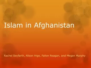 Islam in Afghanistan