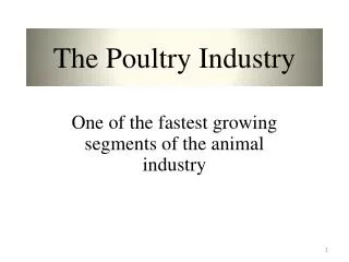 The Poultry Industry