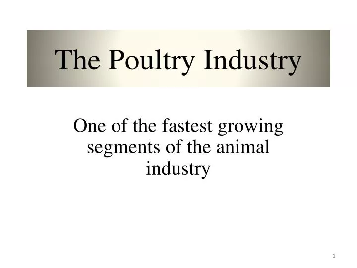 the poultry industry