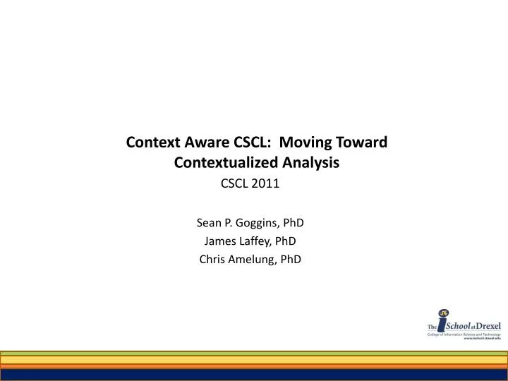 context aware cscl moving toward contextualized analysis