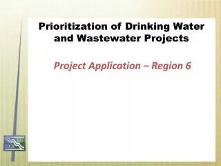 Prioritization of Drinking Water and Wastewater Projects