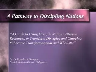 A Pathway to Discipling Nations