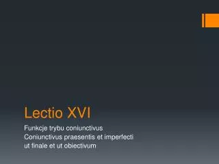 lectio xvi