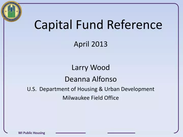 capital fund reference