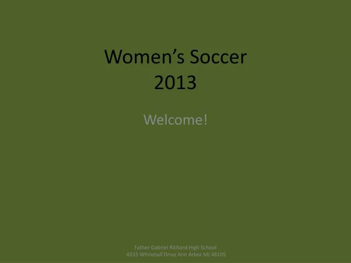 women s soccer 2013