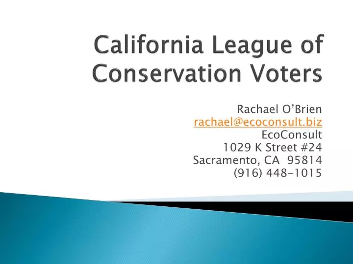 california league of conservation voters
