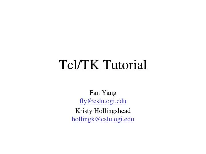 tcl tk tutorial