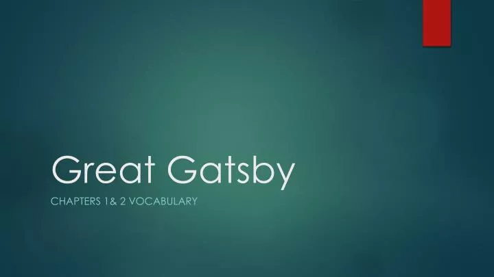 great gatsby