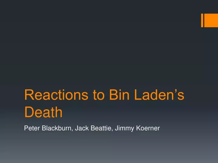 reactions to bin laden s death