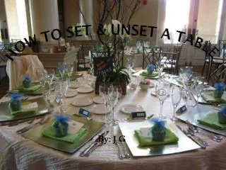 how t o set unset a table