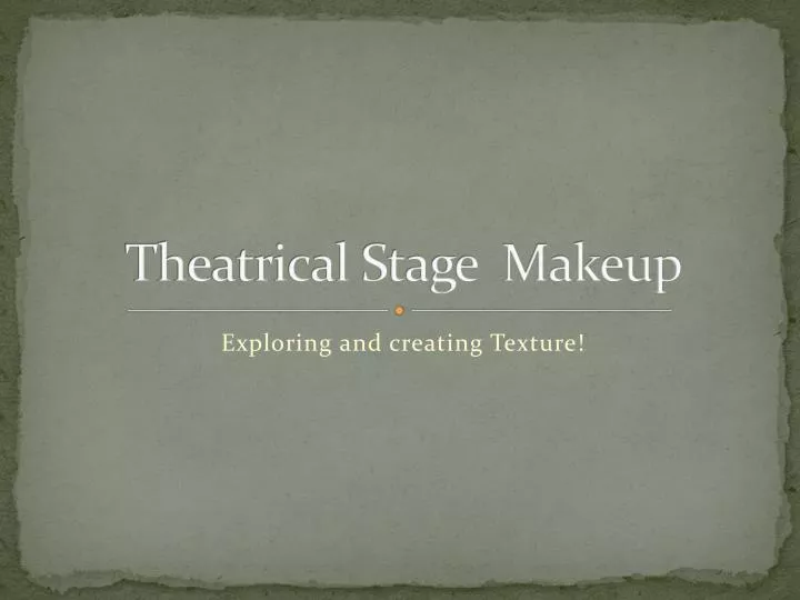 theatrical stage makeup