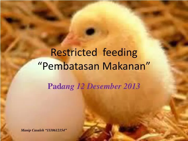 restricted feeding pembatasan makanan