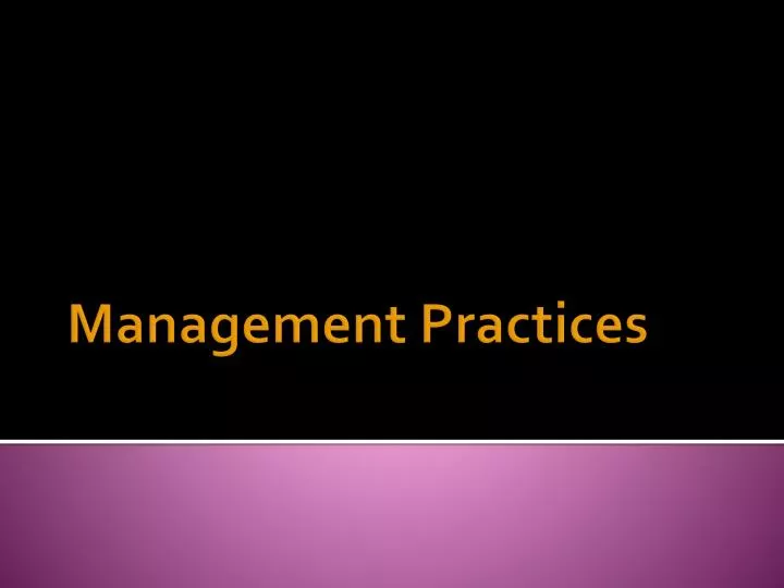 management practices