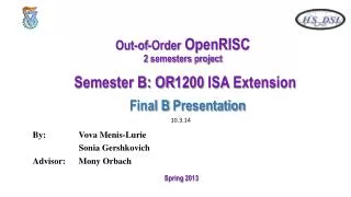 Out-of-Order OpenRISC 2 semesters project