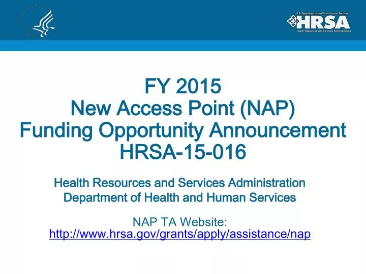fy 2015 new access point nap funding opportunity announcement hrsa 15 016