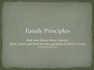 Family Principles