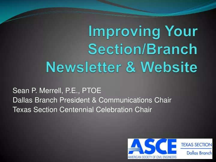improving your section branch newsletter website