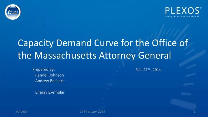 capacity demand curve for the office of the massachusetts attorney general
