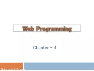 Web Programming