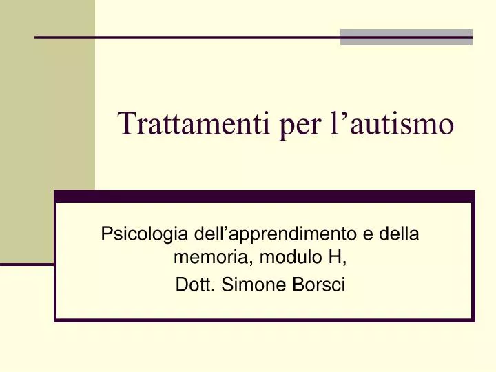 trattamenti per l autismo