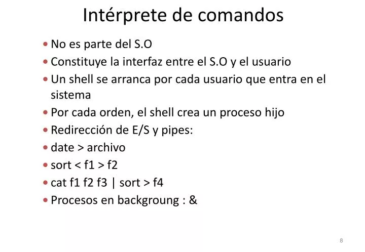 int rprete de comandos