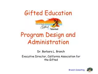 Gifted Education Program Design and Administration
