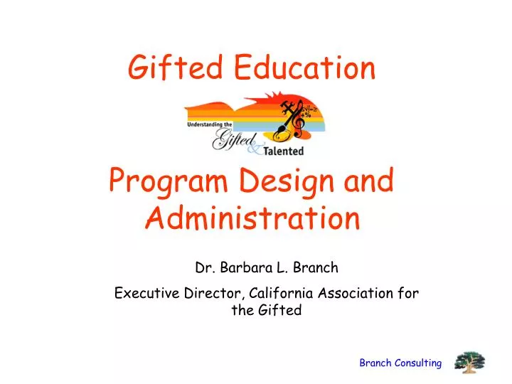 gifted education program design and administration