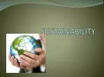 SUSTAINABILITY - slide 1