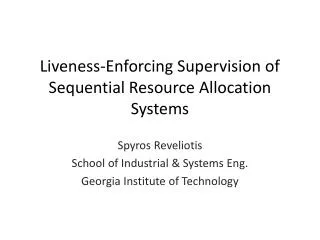 Liveness -Enforcing Supervision of Sequential Resource Allocation Systems