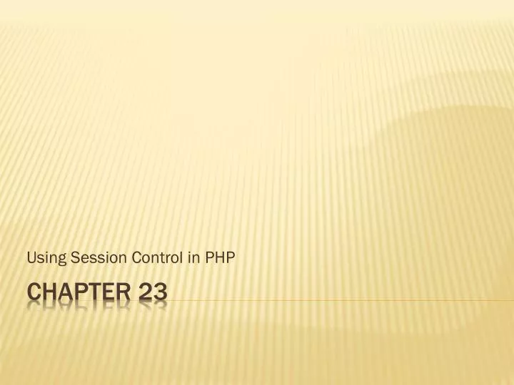 using session control in php
