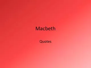 Macbeth