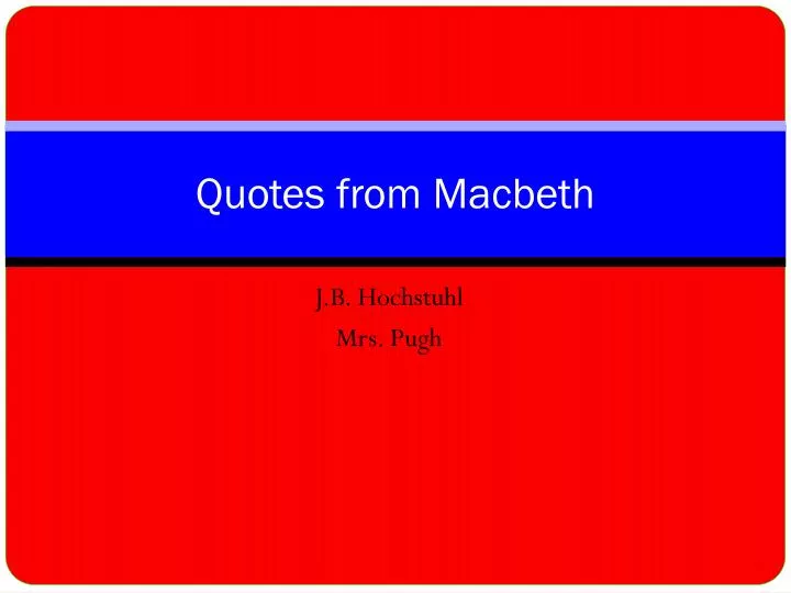 quotes from macbeth