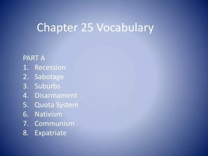 chapter 25 vocabulary
