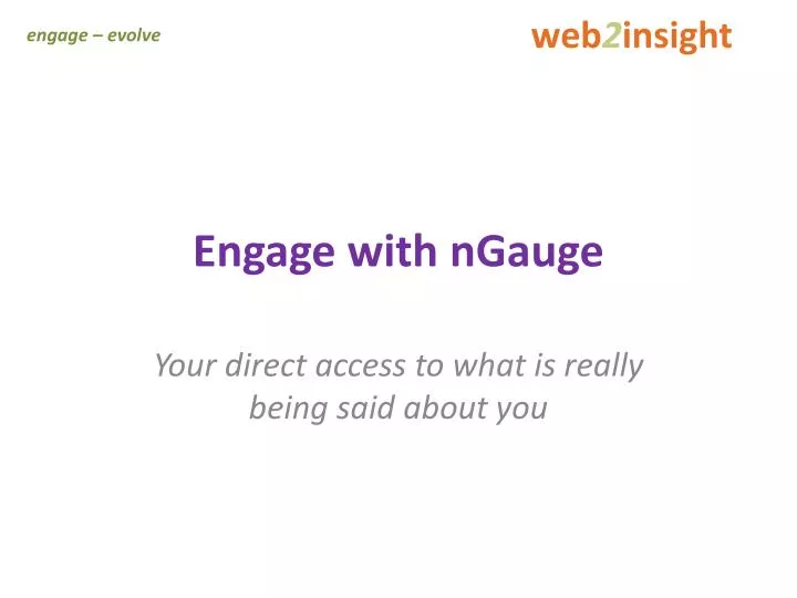 engage with ngauge