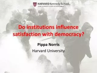 Do institutions influence satisfaction with democracy?