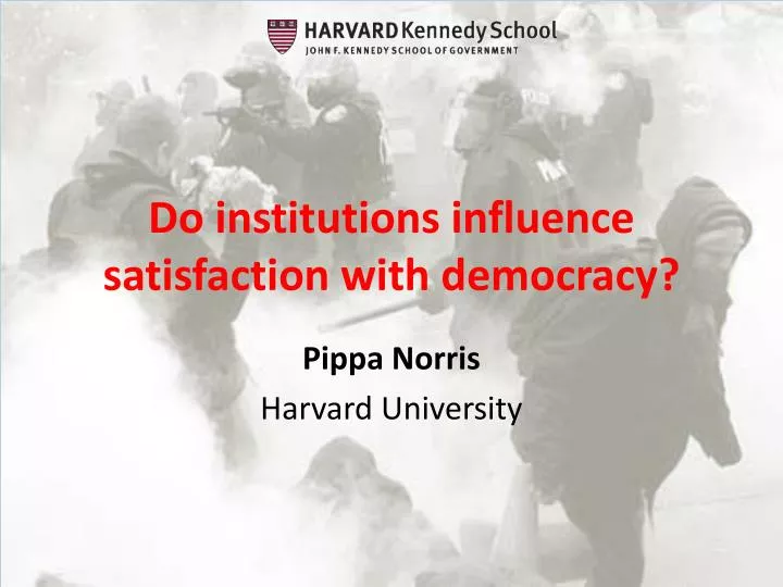 do institutions influence satisfaction with democracy