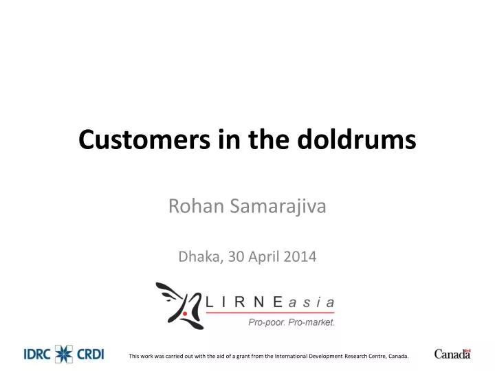 customers in the doldrums