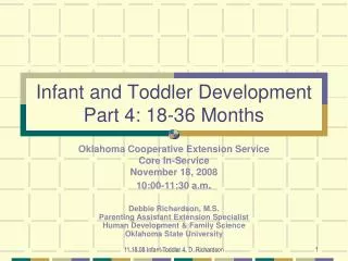 Infant and Toddler Development Part 4: 18-36 Months