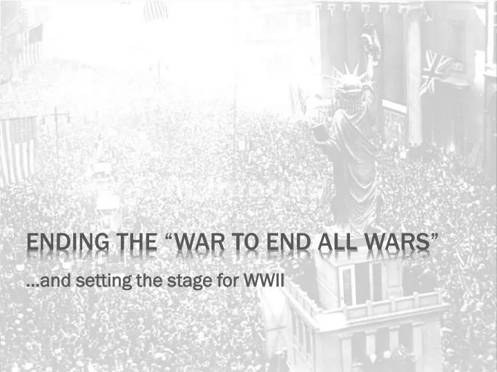 and setting the stage for wwii