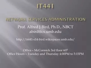 IT441 Network Services Administration