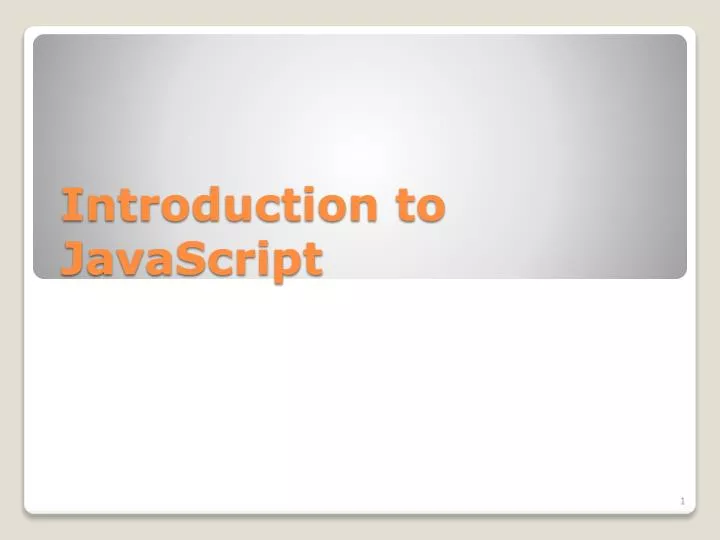 introduction to javascript