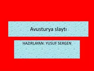 avusturya slayt