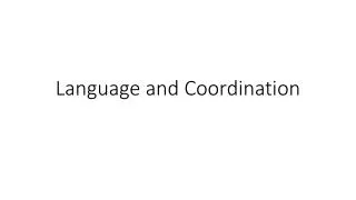 Language and Coordination