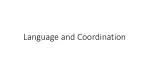 Language and Coordination - slide 1