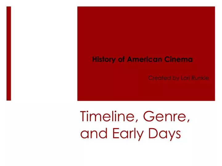 timeline genre and early days