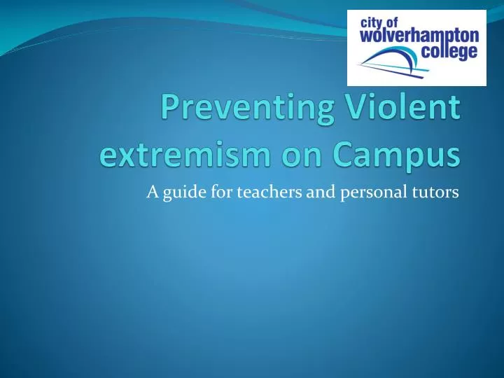 preventing violent extremism on campus