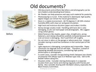 O ld documents?