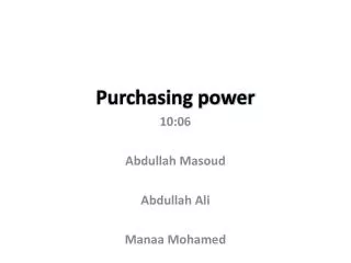 Purchasing power
