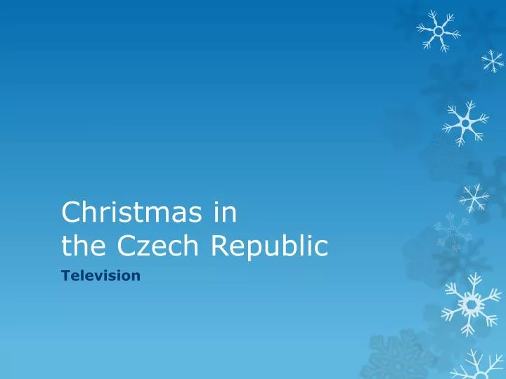 christmas in the czech republic