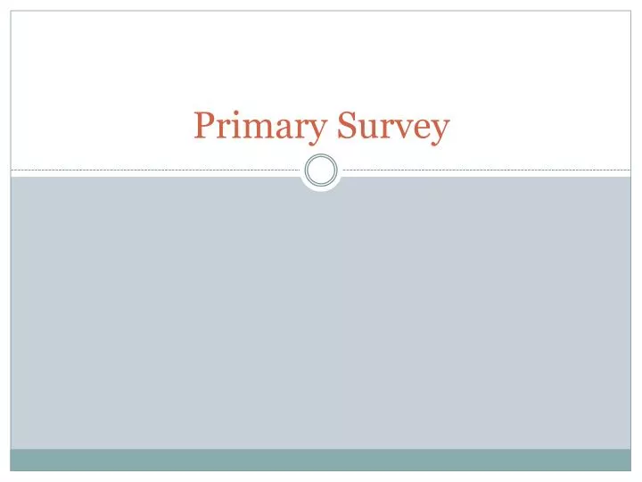primary survey